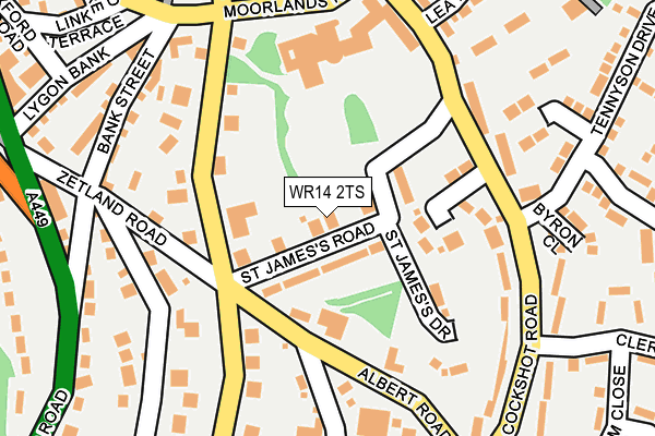 WR14 2TS map - OS OpenMap – Local (Ordnance Survey)