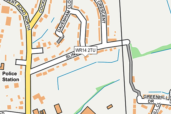 WR14 2TU map - OS OpenMap – Local (Ordnance Survey)