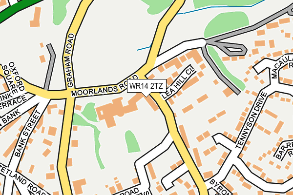 WR14 2TZ map - OS OpenMap – Local (Ordnance Survey)