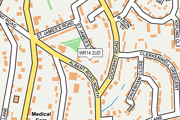 WR14 2UD map - OS OpenMap – Local (Ordnance Survey)