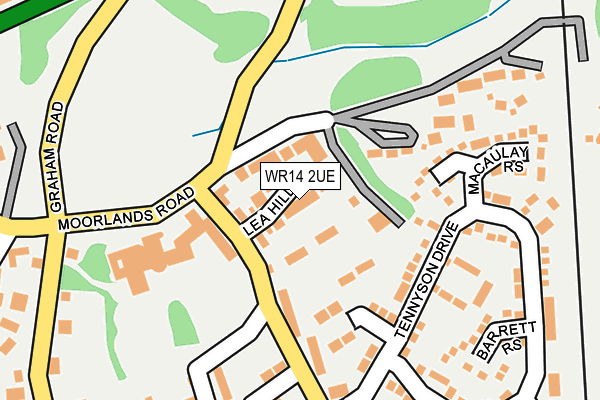 WR14 2UE map - OS OpenMap – Local (Ordnance Survey)