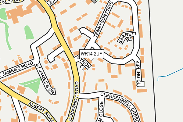 WR14 2UF map - OS OpenMap – Local (Ordnance Survey)