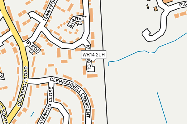 WR14 2UH map - OS OpenMap – Local (Ordnance Survey)