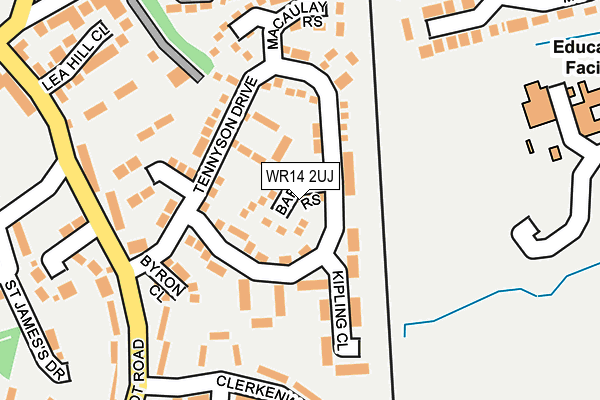 WR14 2UJ map - OS OpenMap – Local (Ordnance Survey)