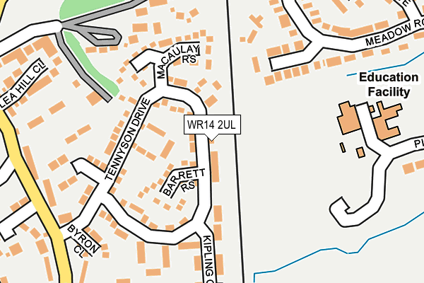 WR14 2UL map - OS OpenMap – Local (Ordnance Survey)