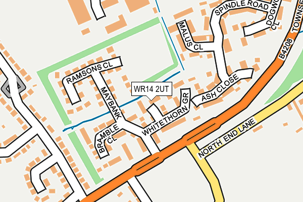WR14 2UT map - OS OpenMap – Local (Ordnance Survey)