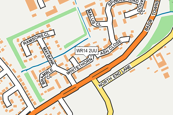 WR14 2UU map - OS OpenMap – Local (Ordnance Survey)