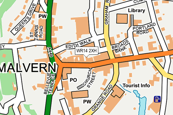 WR14 2XH map - OS OpenMap – Local (Ordnance Survey)