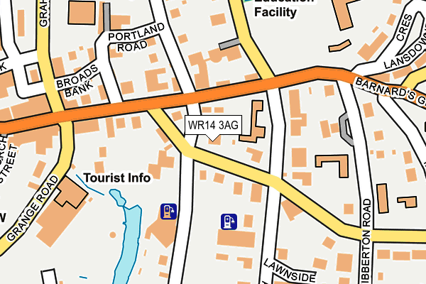 WR14 3AG map - OS OpenMap – Local (Ordnance Survey)