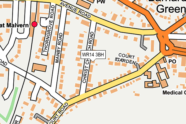 WR14 3BH map - OS OpenMap – Local (Ordnance Survey)