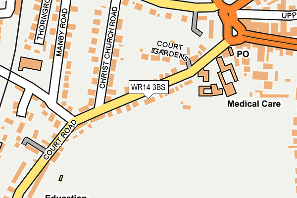 WR14 3BS map - OS OpenMap – Local (Ordnance Survey)