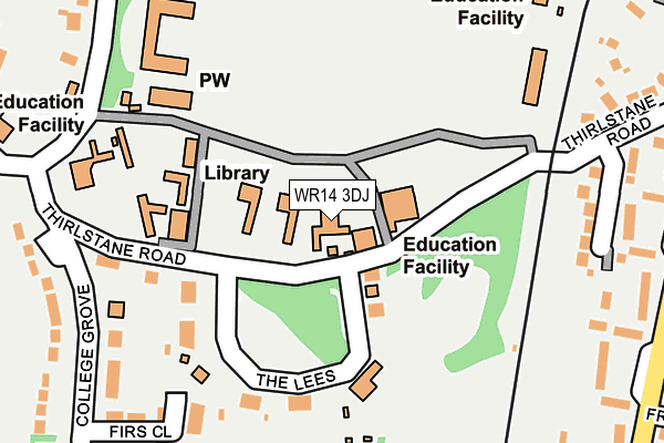 WR14 3DJ map - OS OpenMap – Local (Ordnance Survey)