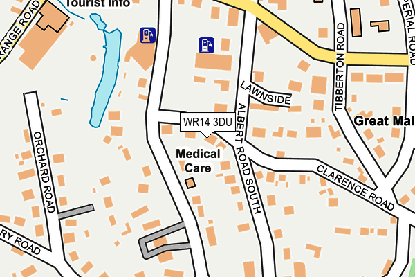 WR14 3DU map - OS OpenMap – Local (Ordnance Survey)