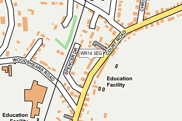 WR14 3EG map - OS OpenMap – Local (Ordnance Survey)