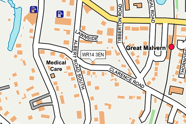 WR14 3EN map - OS OpenMap – Local (Ordnance Survey)