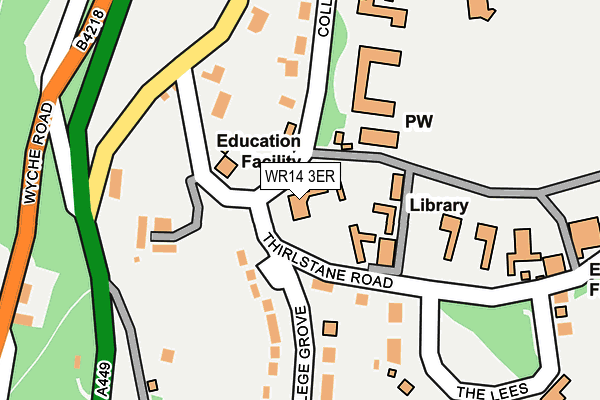 WR14 3ER map - OS OpenMap – Local (Ordnance Survey)
