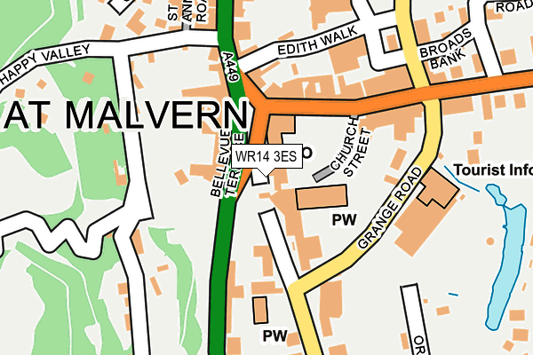 WR14 3ES map - OS OpenMap – Local (Ordnance Survey)