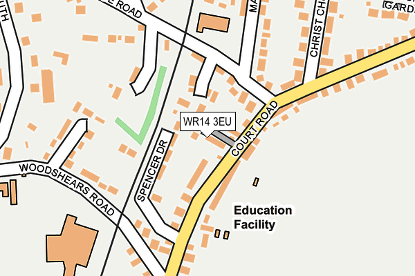 WR14 3EU map - OS OpenMap – Local (Ordnance Survey)