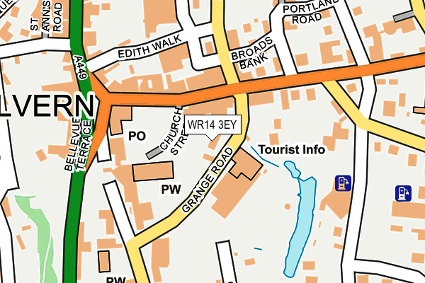 WR14 3EY map - OS OpenMap – Local (Ordnance Survey)