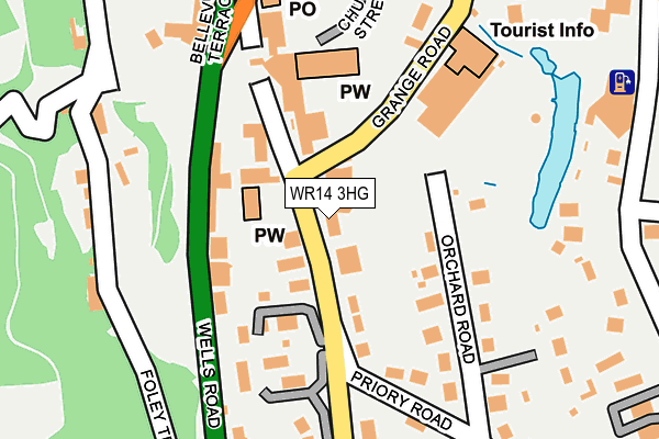 WR14 3HG map - OS OpenMap – Local (Ordnance Survey)