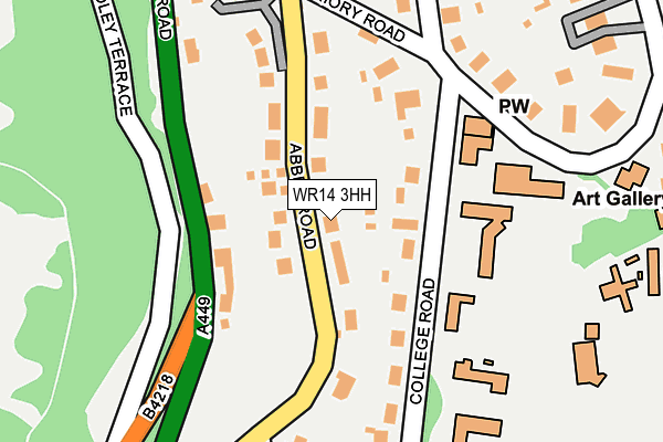 WR14 3HH map - OS OpenMap – Local (Ordnance Survey)