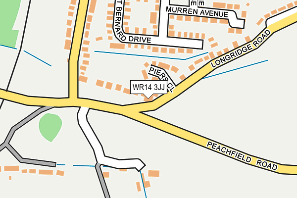 WR14 3JJ map - OS OpenMap – Local (Ordnance Survey)