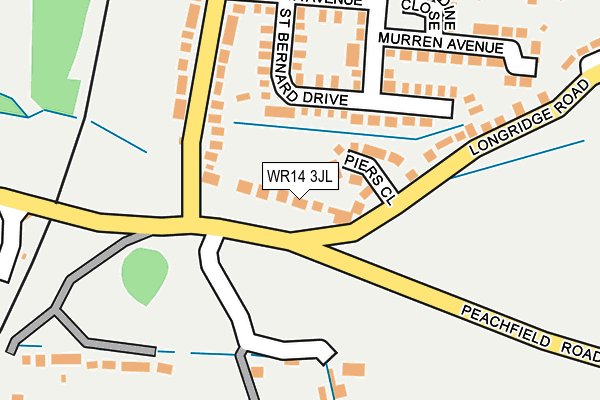 WR14 3JL map - OS OpenMap – Local (Ordnance Survey)