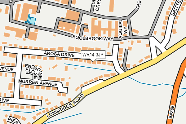 WR14 3JP map - OS OpenMap – Local (Ordnance Survey)