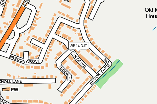 WR14 3JT map - OS OpenMap – Local (Ordnance Survey)