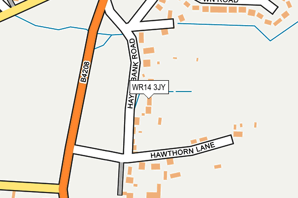 WR14 3JY map - OS OpenMap – Local (Ordnance Survey)