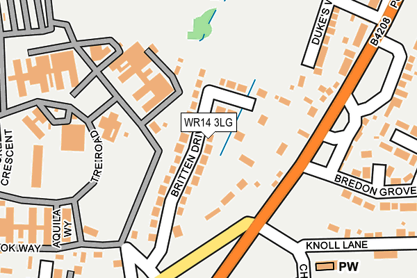 WR14 3LG map - OS OpenMap – Local (Ordnance Survey)