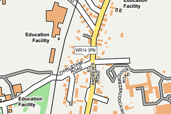 WR14 3PN map - OS OpenMap – Local (Ordnance Survey)