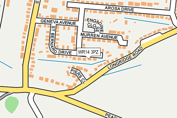 WR14 3PZ map - OS OpenMap – Local (Ordnance Survey)