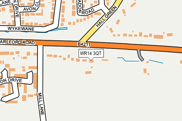 WR14 3QT map - OS OpenMap – Local (Ordnance Survey)