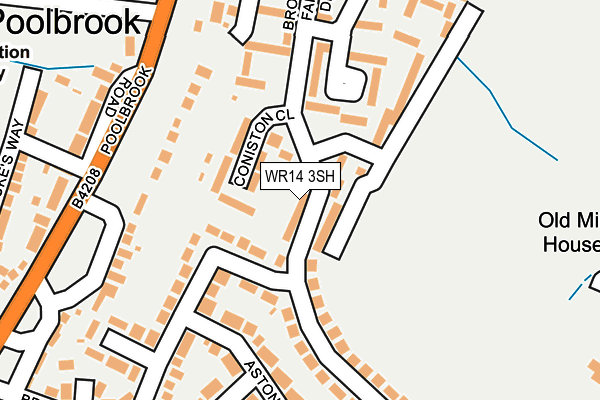 WR14 3SH map - OS OpenMap – Local (Ordnance Survey)