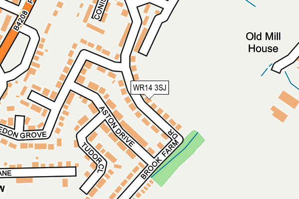 WR14 3SJ map - OS OpenMap – Local (Ordnance Survey)