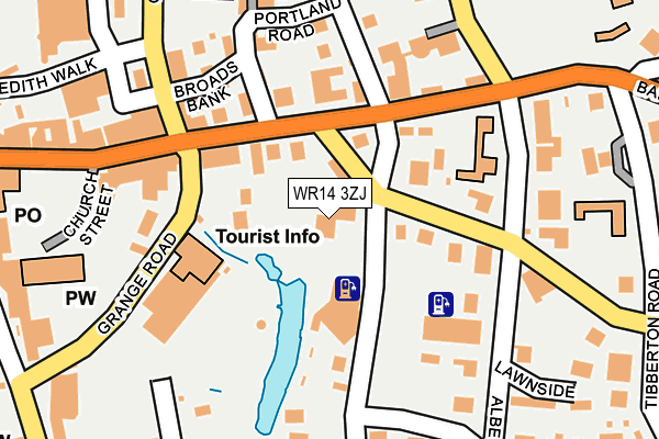 WR14 3ZJ map - OS OpenMap – Local (Ordnance Survey)