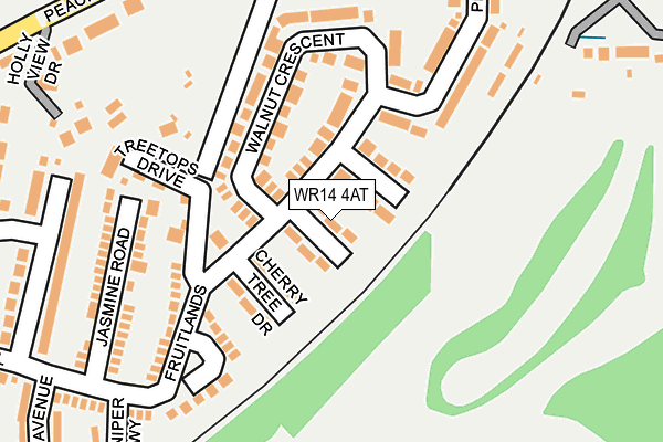 WR14 4AT map - OS OpenMap – Local (Ordnance Survey)