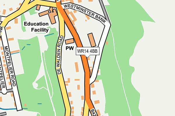 WR14 4BB map - OS OpenMap – Local (Ordnance Survey)