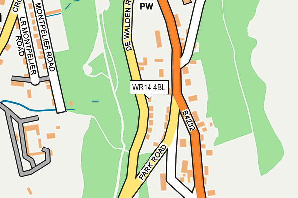 WR14 4BL map - OS OpenMap – Local (Ordnance Survey)