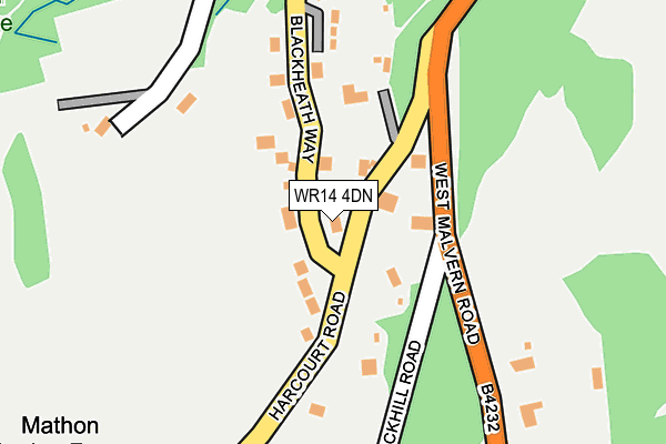 WR14 4DN map - OS OpenMap – Local (Ordnance Survey)