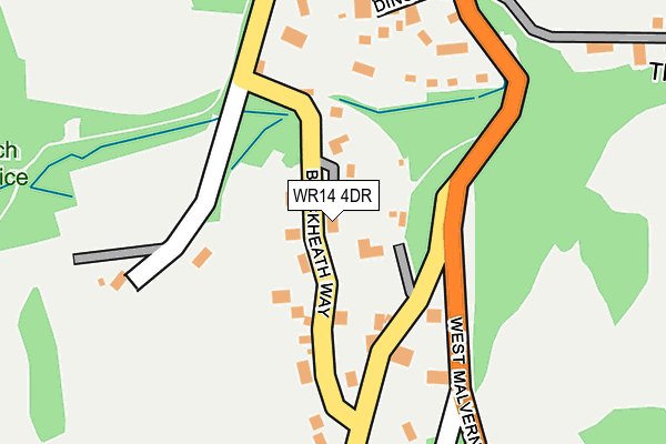 WR14 4DR map - OS OpenMap – Local (Ordnance Survey)