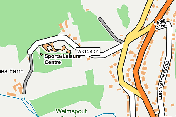 WR14 4DY map - OS OpenMap – Local (Ordnance Survey)