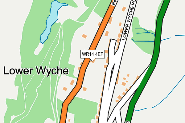 WR14 4EF map - OS OpenMap – Local (Ordnance Survey)