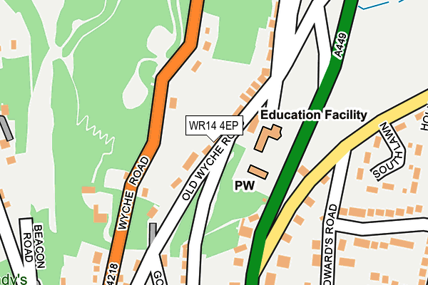 WR14 4EP map - OS OpenMap – Local (Ordnance Survey)