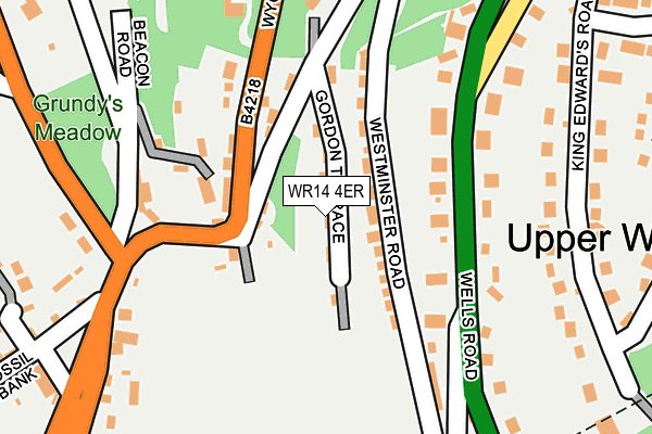 WR14 4ER map - OS OpenMap – Local (Ordnance Survey)