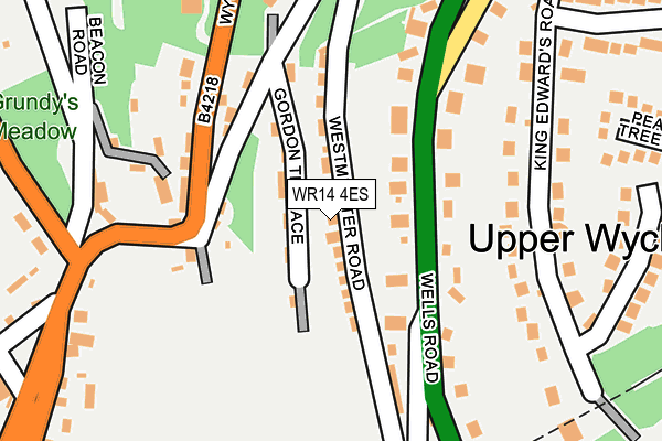 WR14 4ES map - OS OpenMap – Local (Ordnance Survey)