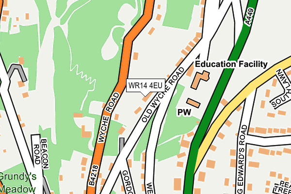 WR14 4EU map - OS OpenMap – Local (Ordnance Survey)
