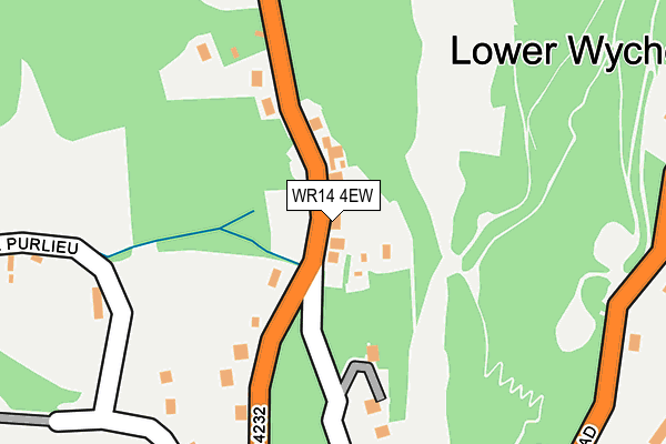 WR14 4EW map - OS OpenMap – Local (Ordnance Survey)