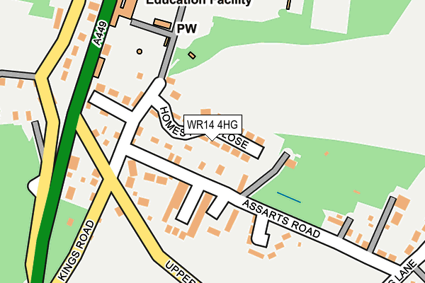 WR14 4HG map - OS OpenMap – Local (Ordnance Survey)